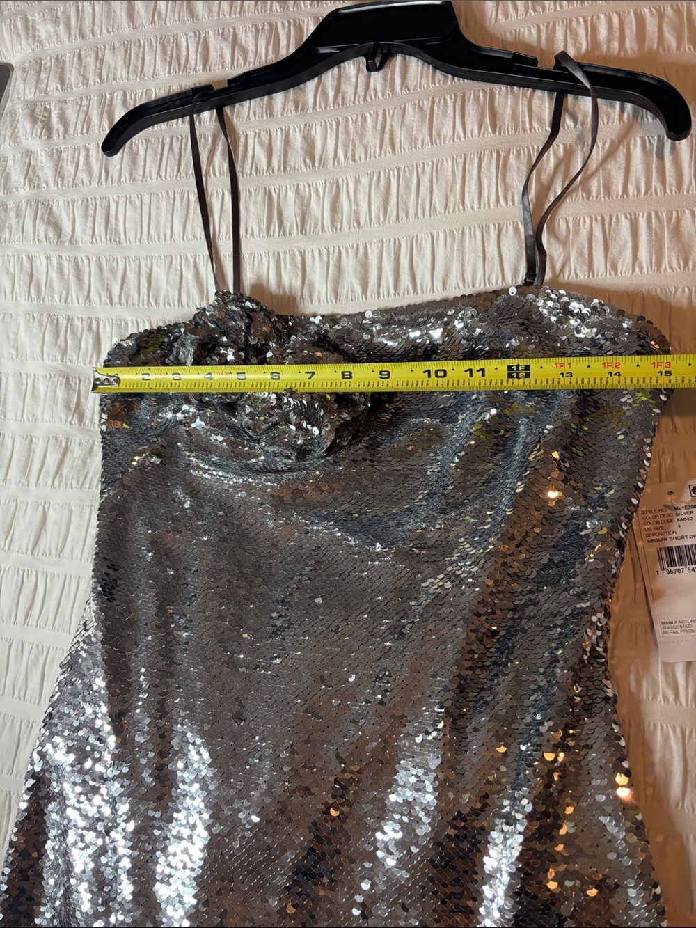 Liv Foster Sequin Slip Dress - Silver - Picture 9 of 12